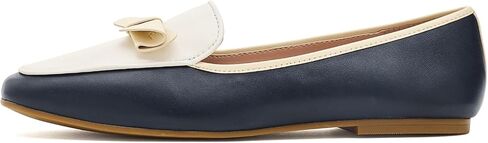 Cole Haan Women's Shoes - Payson Soft Construction Bow Penny Loafer, Midnight Moon Leather/Powder, 8-B US in Kuwait