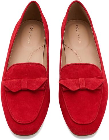 Cole Haan Women's Shoes - Payson Soft Construction Bow Penny Loafer, Salsa Suede, 7-B US in Kuwait