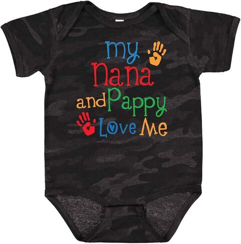inktastic Nana and Pappy Love Me Baby Bodysuit in Kuwait