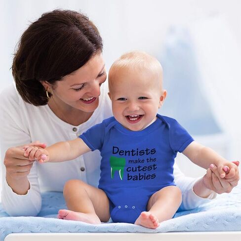 Baby Bodysuit Dentists Make The Cutest Babies Teeth Dental Boy & Girl Baby Clothes Funny Cotton Hot Pink Design Only Newborn in Kuwait