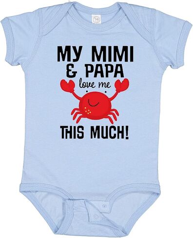 inktastic Mimi and Papa Love Me Crab Baby Bodysuit in Kuwait