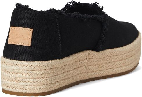 TOMS Women's Valencia Platform Espadrille, Textile Upper, OrthoLite Insole | All-Day Comfort, Padded Heel, Easy On-Off, Lightweight Feel, Closed Toe Summer Shoes, Espadrilles for Women in Kuwait