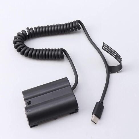 FOTGA USB Type-C Power Adapter Cable + Decoded EN-EL15 Dummy Battery EP-5B DC Coupler for Nikon D500 D600 D610 D750 D780 D800 D810 D850 ZR Z5 Z6 Z6II III Z7 Z7II V1 D7000 D7100 D7200 D7500 Camera in Kuwait