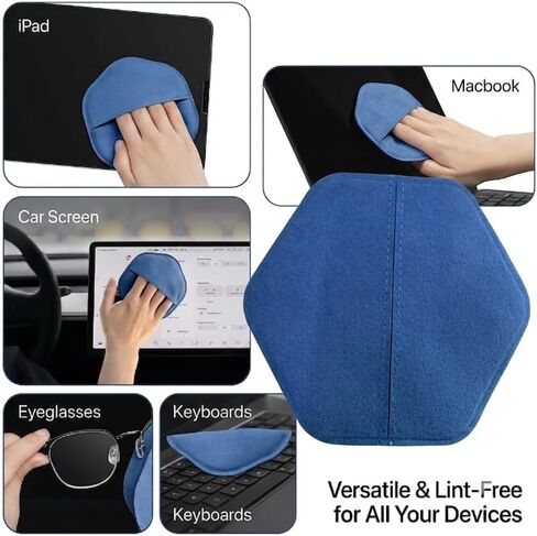 Microfiber Car Screen Cleaner Cloth Electronic Wipes Reusable Cleaning Pad for Laptops, Computer, Tablets, TV,Monitors,Screen Wipes Interior Car Accessories(6 Pack) in Kuwait