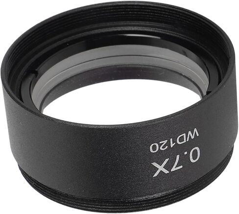 Fdit 0.7X Auxiliary Objective Lens 0.7X Stereo Microscope Lens 0. Microscope Objective Aluminum Alloy Body 35mm Diameter FMC Coating for Increased Working Distance 120mm for in Kuwait