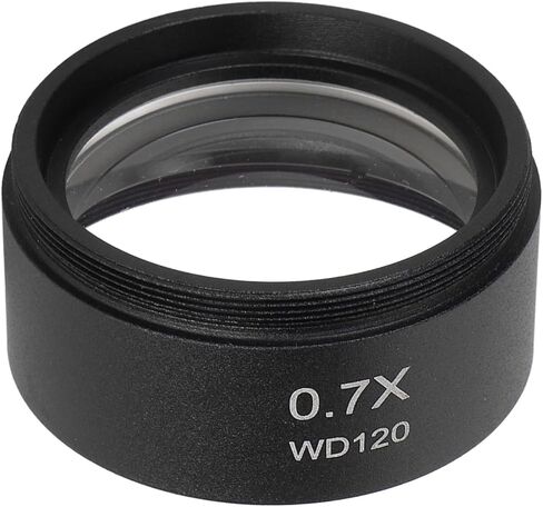 Fdit 0.7X Auxiliary Objective Lens 0.7X Stereo Microscope Lens 0. Microscope Objective Aluminum Alloy Body 35mm Diameter FMC Coating for Increased Working Distance 120mm for in Kuwait