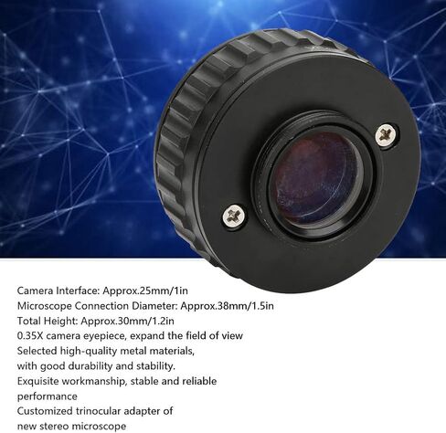Camera Adapter 10 × 8 × 4 0.35 x CTV Lens for Microscope Camera Interface Adapters for Stereomicroscope Trinocular Adapter for CTV Microscope for in Kuwait