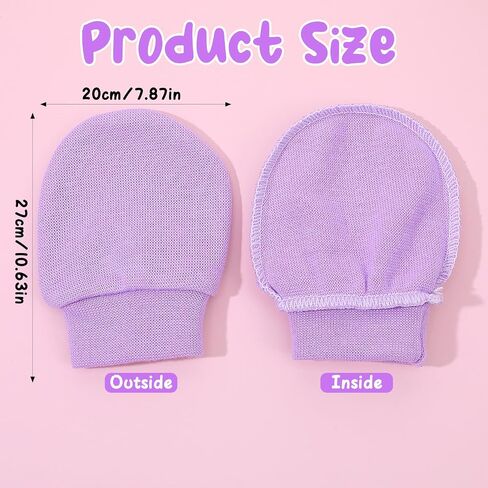8 Pairs Newborn Infant Toddler Mittens, Elastic Cotton No Scratch Newborn Baby Wrist Gloves for Baby Boy Girl 0-6 Month in Kuwait