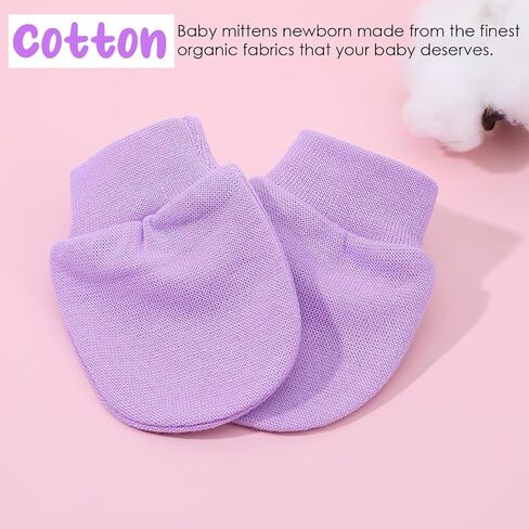 8 Pairs Newborn Infant Toddler Mittens, Elastic Cotton No Scratch Newborn Baby Wrist Gloves for Baby Boy Girl 0-6 Month in Kuwait