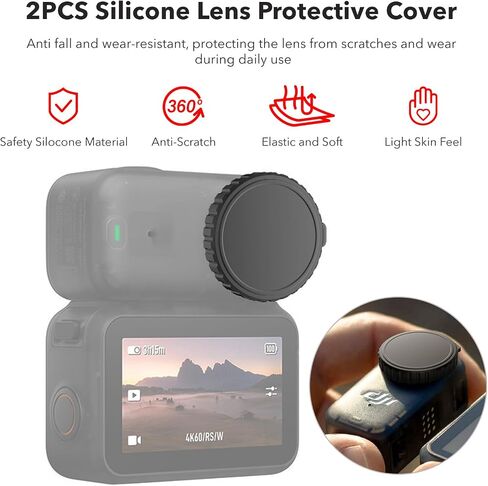 Accessories for DJI Osmo Nano, PU Portable Mini Carrying Bag Nano Case Lens Screen Protectors HD Full Protection Tempered Glass Rubber Lens Cap Cover in Kuwait