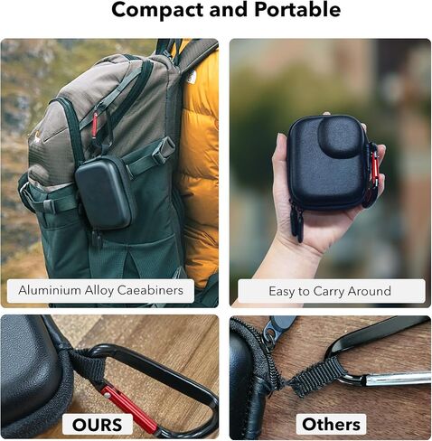 Accessories for DJI Osmo Nano, PU Portable Mini Carrying Bag Nano Case Lens Screen Protectors HD Full Protection Tempered Glass Rubber Lens Cap Cover in Kuwait
