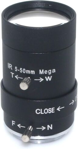 Microscope Camera, Machine Vision Lenses HD 5-50mm Lens 1/3" IR CS Mount Varifocal Manual Iris CCTV Security Cameras Industrial Camera in Kuwait