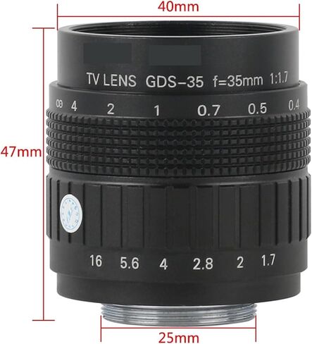 Microscope Camera, Working Distance 35mm Fixed CS C Mount Manual Zoom Lens for Industrial Video Microscope Camera in Kuwait