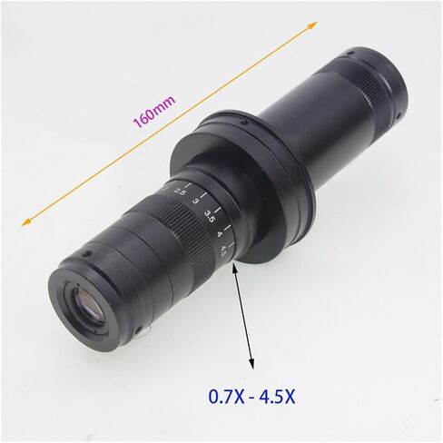 Microscope Camera, 20X-200X / 0.7-4.5X 0745B Industry Microscope Camera Zoom C-Mount Glass Manual Lens in Kuwait