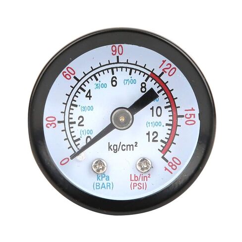 Air Pressure Gauge 0~180 PSI Air Compressor Pressure Gauge Iron Shell Instrument 10mm Thread Pressure Measuring Meter for Screw Compressor, Piston Compressor in Kuwait