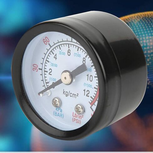 Air Pressure Gauge 0~180 PSI Air Compressor Pressure Gauge Iron Shell Instrument 10mm Thread Pressure Measuring Meter for Screw Compressor, Piston Compressor in Kuwait