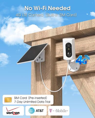 ANRAN 4G LTE Cellular Solar Security Camera Wireless Outdoor No WiFi Needed | 2K Color Night Vision Camera Built-in SIM Card PIR Motion Detection Alert 2-Way Audio for Farm Barn Construction Site RV in Kuwait