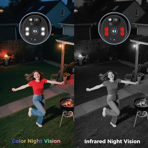 Hiseeu 4G LTE Cellular Security Camera Solar Powered, No WiFi Security Camera Wireless Outdoor, 24/7, PIR Motion, 2 Way Talk, 360° PT, 2K Color Night Vision, 64G SD & SIM Card Included in Kuwait