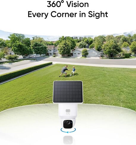 eufy Security SoloCam E30, 2 Pack, 2K Solar Security Camera (Renewed) | 360° Coverage, Pan & Tilt, AI Tracking, 2K Clarity, No Monthly Fee, Easy Setup, Works with HomeBase 3 in Kuwait