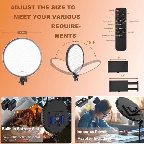 10 inch Light Kit,55W,NO Wall Mount Triangle Boom Arm (13 inch) in Kuwait