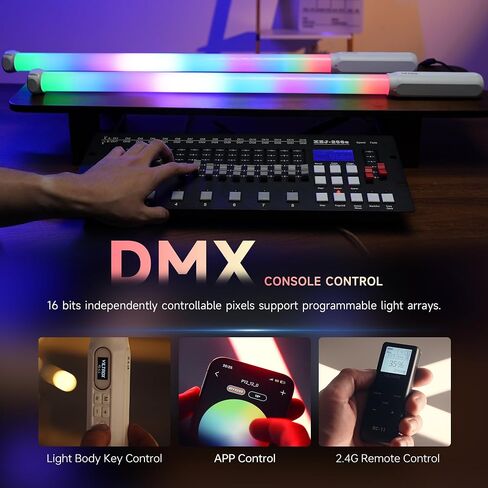 VILTROX P12 2 Pack RGB Tube Light, Full Color RGBWY Handheld LED Stick Light Wand with DMX App Control, 11 Pixel Effects 26 Scenes, Built-in Magnet, 2500-8500K, 2500mAh Battery, PD Fast Charging in Kuwait