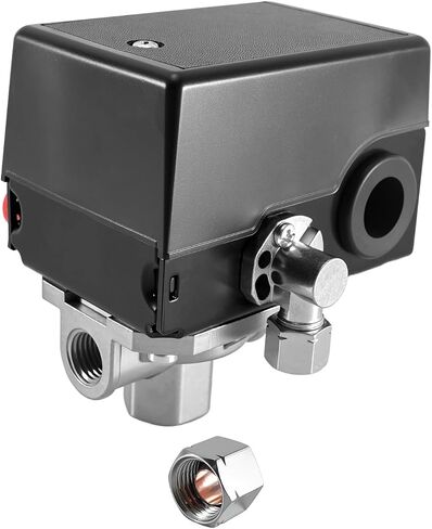 Z-AC-0746 Pressure Switch Fit for Craftsman DeVilbiss Porter Cable | Replace AC-07464 Port, 110-135 PSI 2-Pole 120-240V, Consistent Pressure Control, 4-Port Configuration, Durable Construction in Saudi Arabia