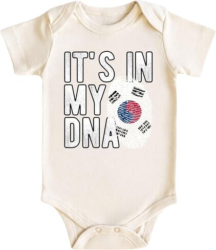 Korean Baby Bodysuit for Boys Girls, It’s In My DNA South Korea Heritage Infant Outfit, Korean Newborn Gift in Saudi Arabia