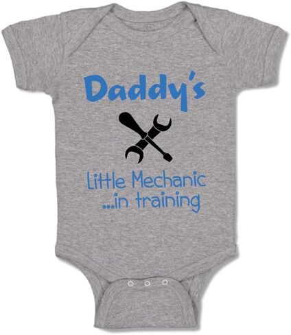 Cute Rascals Baby Bodysuit Daddy's Little Mechanic in Training Dad Father's Day Funny Cotton in Saudi Arabia