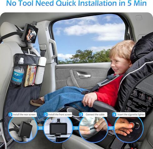 Itomoro Baby Car Camera, 5"+7" 1080P Dual Screen Car Baby Camera with Two-Way Video, Music & Video Play Supported, Night Vision & 150° Wide View Baby Monitor for Car Backseat with 64GB Storage-ACZ419 in Saudi Arabia