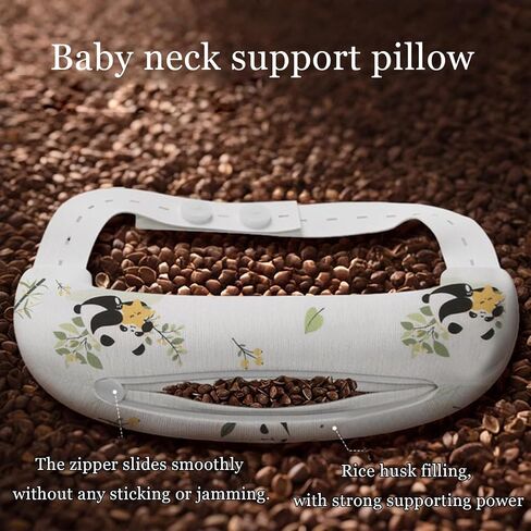 Adjustable Neck Pillow, Head Support for Infant, Torticollis Pillows with Soft, Breathable Crescent Shape (Buckwheat Hull) in Kuwait