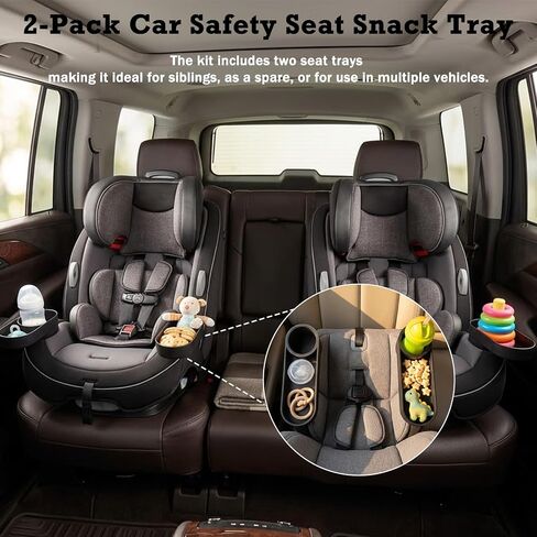 2 Pack Car Seat Snack Tray with Cup Holder Replacement for Safety 1st EverFit & Grow and Go,Detachable Car Seat Cup Holder Tray,Child Travel Tray Car Seat Snack Tray Replacement Accessory in Saudi Arabia