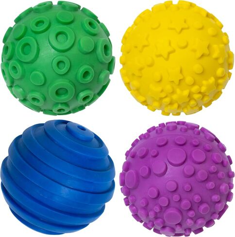 SPARK & WOW Sensory Bin Texture Twists, 4 Hollow, Tactile Balls | Twist Them Apart, Mix and Match Colors and Textures, Sensory Table Tools for Toddlers in Saudi Arabia
