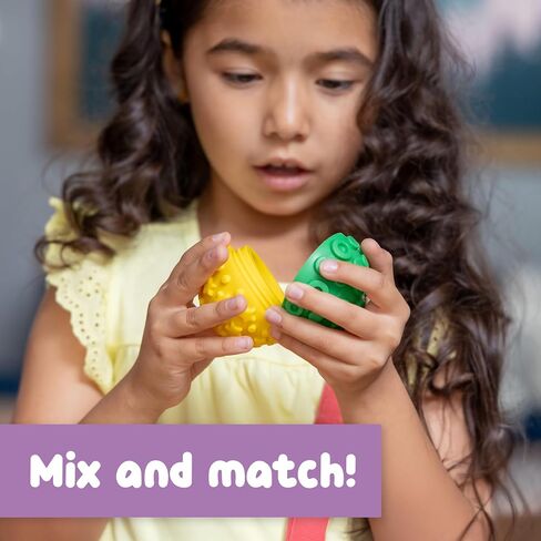 SPARK & WOW Sensory Bin Texture Twists, 4 Hollow, Tactile Balls | Twist Them Apart, Mix and Match Colors and Textures, Sensory Table Tools for Toddlers in Saudi Arabia