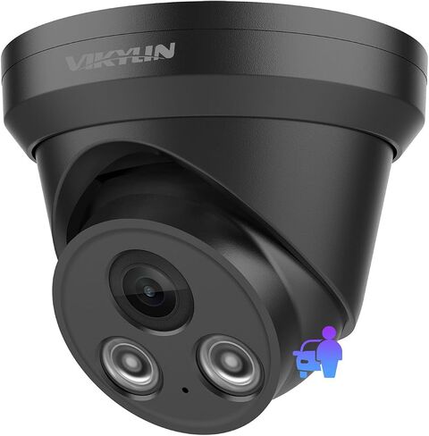 VIKYLIN 8MP IP PoE 4K Turret Camera,Buit in Mic, AI Human/Vehicle Detection,98ft EXIR 2.0 IR Night Vision, 2.8mm Lens,IP67 Outdoor Security CCTV Surveillance Camera,NDAA Complaint in Saudi Arabia