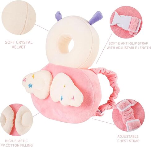 Baby Head Protector Pillow for Toddlers – Anti-Fall Backpack Cushion with Adjustable Straps – Shock Absorbing Plush Safety Pad – CPSIA & ASTM F963 Certified – Model KM1001 (24+ Months) in Kuwait
