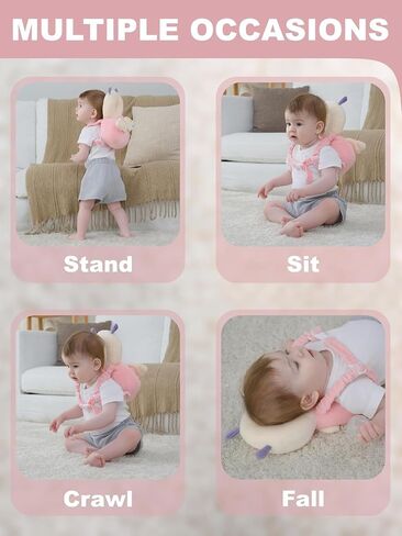 Baby Head Protector Pillow for Toddlers – Anti-Fall Backpack Cushion with Adjustable Straps – Shock Absorbing Plush Safety Pad – CPSIA & ASTM F963 Certified – Model KM1001 (24+ Months) in Kuwait