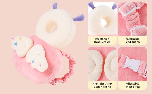 Baby Head Protector Pillow for Toddlers – Anti-Fall Backpack Cushion with Adjustable Straps – Shock Absorbing Plush Safety Pad – CPSIA & ASTM F963 Certified – Model KM1001 (24+ Months) in Kuwait