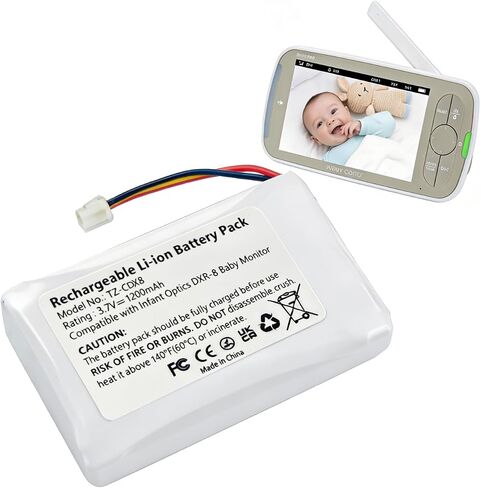 Replacement Battery for Infant Optics DXR-8 Baby Monitor Sp 803048 3.7V Lithium-Ion Rechargeable 1200mAh- NOT for PRO Model in Kuwait