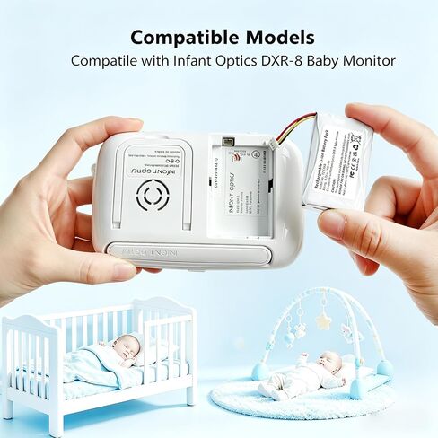 Replacement Battery for Infant Optics DXR-8 Baby Monitor Sp 803048 3.7V Lithium-Ion Rechargeable 1200mAh- NOT for PRO Model in Kuwait