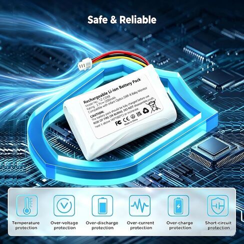 Replacement Battery for Infant Optics DXR-8 Baby Monitor Sp 803048 3.7V Lithium-Ion Rechargeable 1200mAh- NOT for PRO Model in Kuwait