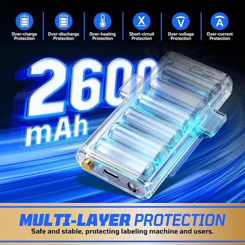 2 Pack 2600mah Rechargeable Lithium Battery Pack Compatible with Brady M210, M210-LAB, BMP21-LAB and BMP21-PLUS Portable Label Printer in Kuwait
