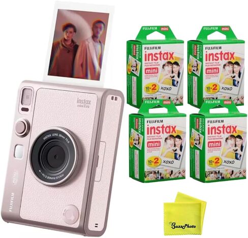 كاميرا Fujifilm Instax Mini EVO الفورية (وردي) (كاميرا مع 4 أفلام إضافية) in Kuwait