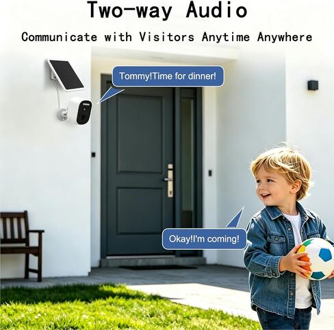 VTimes 2K Solar Security Camera Outdoor, 2-Way Audio, PIR Night Vision | Solar Security Camera for Home Security, AI Smart Motion Detection, SD/Cloud Storage, IP66 Weatherproof in Saudi Arabia