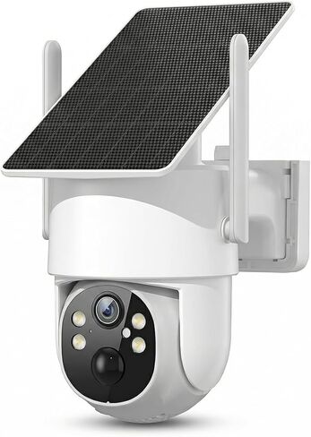 SOIADV 4MP Wireless Security Camera System, 2-Pack Solar Outdoor Cameras with Base Station, 2.4G/5G WiFi Free Local Storage, 360° View,Color Night Vision, Pre-Record,Waterproof in Kuwait