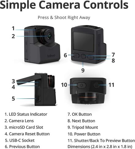 Brinno TLC2020 Time Lapse Camera & ATH1000, 99-Day Battery Life, Multiple Modes, Flexible Schedule, Easy Installation, HD 1080p, BBT2000 Pro Accessory Bundle (Camera Mount & Water/Dust-Proof Housing) in Saudi Arabia