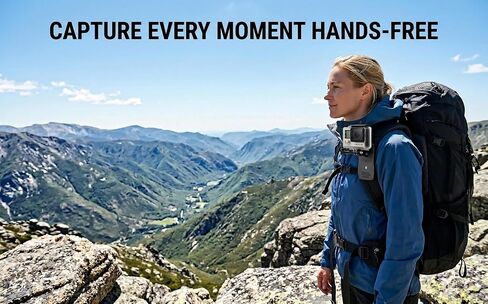 Action Camera Backpack Strap Mount Clip, 360 Degree Rotatable Shoulder Strap Holder for GoPro and Sports Cameras in Saudi Arabia