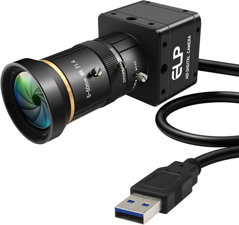 كاميرا USB3.0 ملونة ذات مصراع عالمي، كاميرا ويب بمعدل إطار عالي 120 إطارًا في الثانية 200 إطارًا في الثانية، أقصى دقة 1920 × 1200 مع عدسة تكبير يدوية 2.8-12 مم 4X، التوصيل والتشغيل للطابعة ثلاثية الأبعاد لتحليل الحركة عالية السرعة in Kuwait