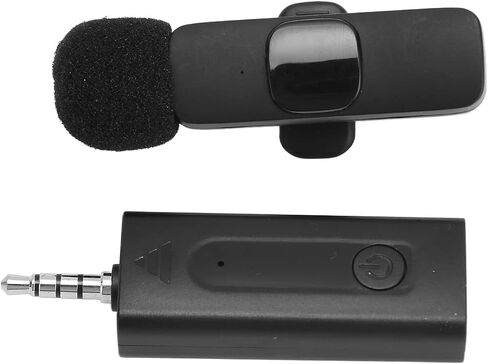 Lavalier Lapel Microphone, Intelligent Noise Reduction, Clamp/Holder on Mic for Video Teaching 3.5mm Wireless for Vlog in Saudi Arabia