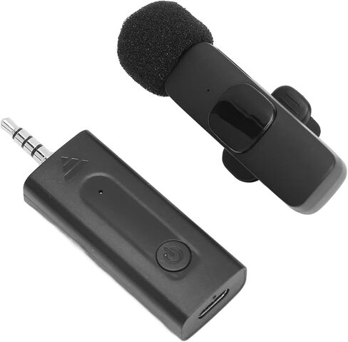 Lavalier Lapel Microphone, Intelligent Noise Reduction, Clamp/Holder on Mic for Video Teaching 3.5mm Wireless for Vlog in Saudi Arabia