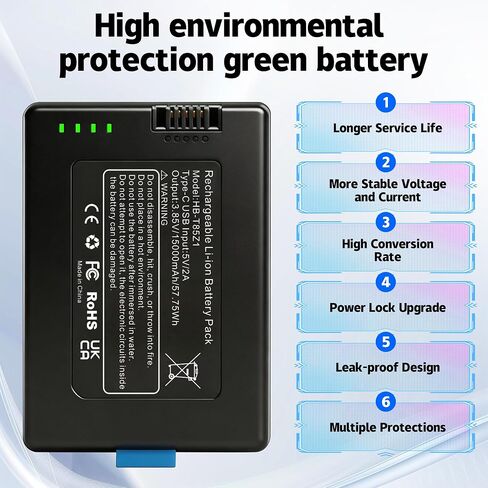 Battery for FamiLock S3, FamiLock S3 MAX, Upgrade High Capacity 15000mAh Lithium-Ion Battery Replacement Compatible with Fami Lock T85Z1 Enduring Energy Supply for Home Video Security Surveillance in Kuwait